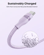 Anker USB-A to USB-C Cable (3 ft/6 ft, Upcycled-Braided) - WONDERWALL