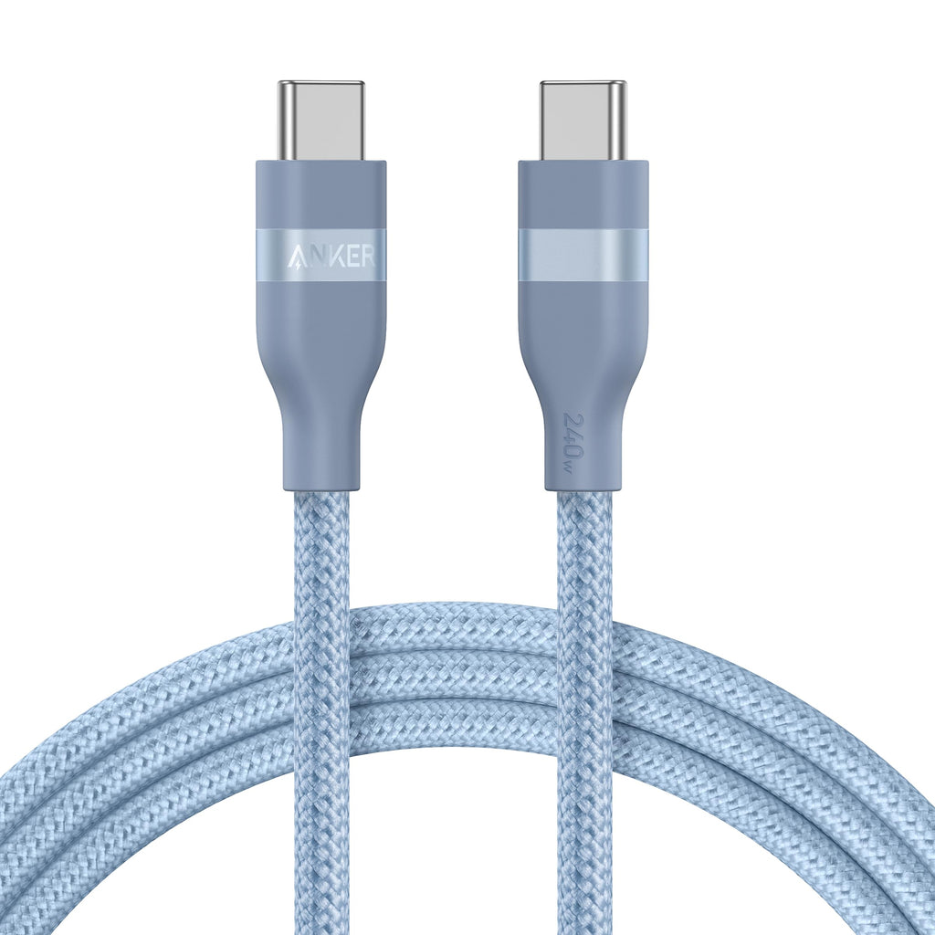 Anker USB-C to USB-C Cable (3 ft / 6 ft, 240W, Upcycled-Braided) - WONDERWALL