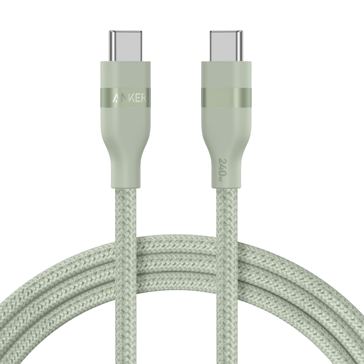 Anker USB-C to USB-C Cable (3 ft / 6 ft, 240W, Upcycled-Braided) - WONDERWALL