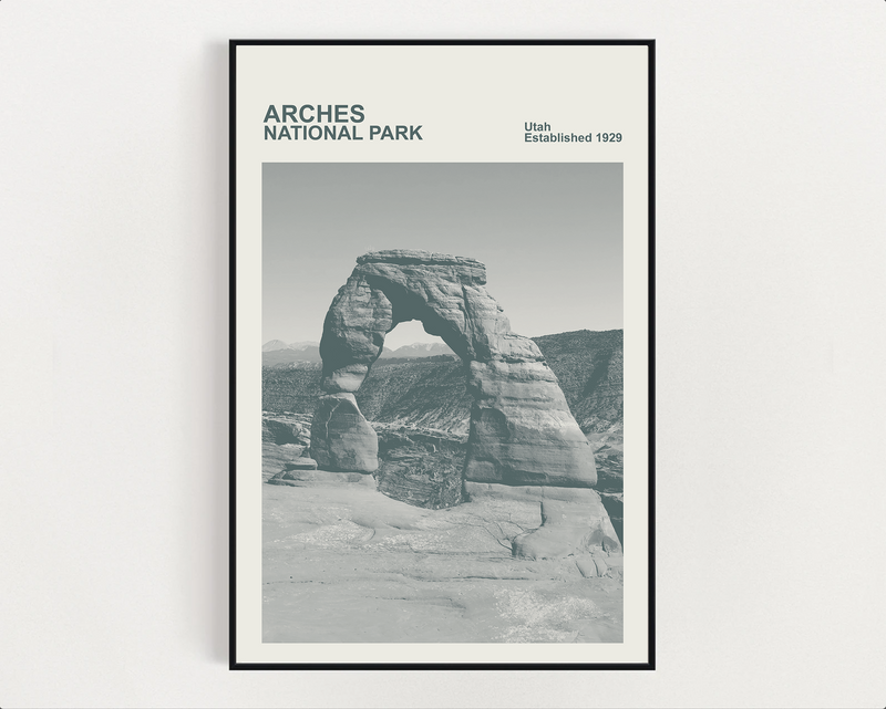 Arches National Park Print, Monochrome