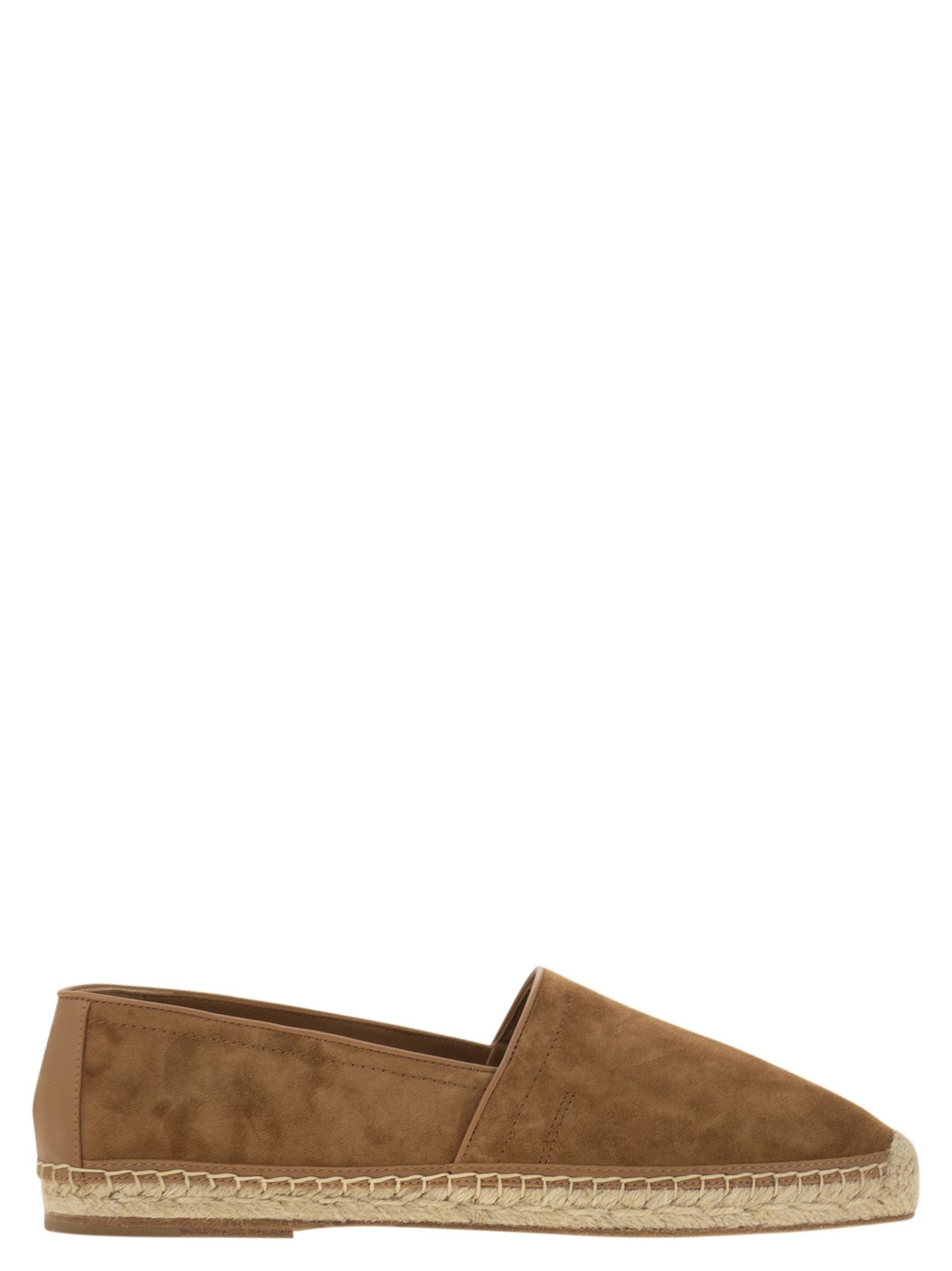 Men Washed Suede Espadrilles With Beading