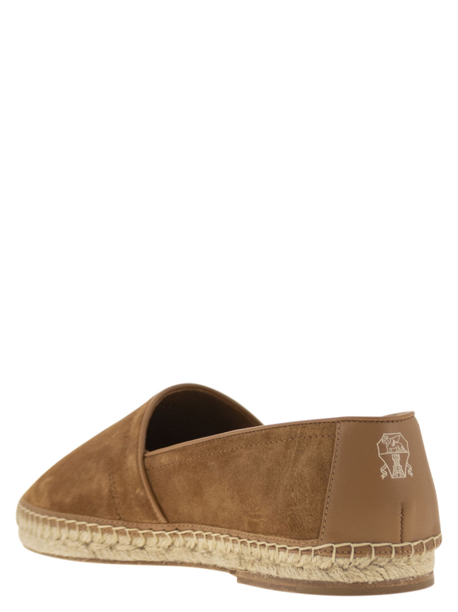 Men Washed Suede Espadrilles With Beading