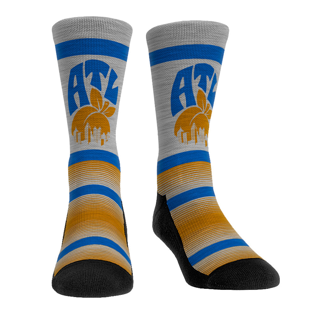 Atlanta - Peach Skyline Crew Socks