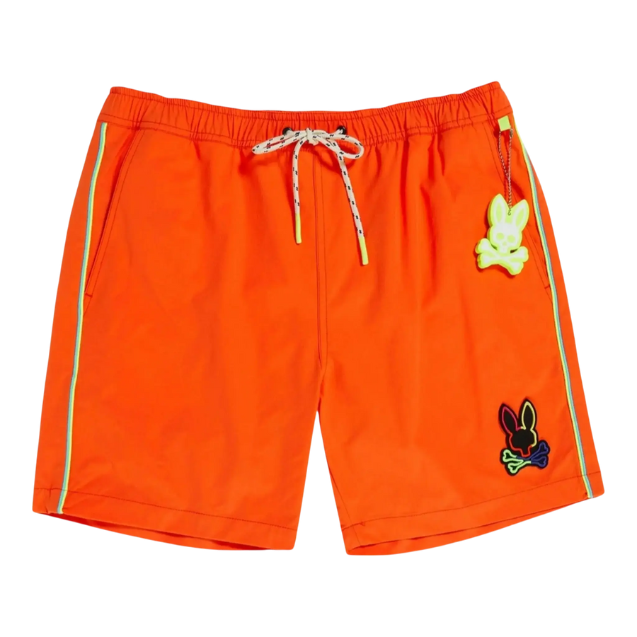 Psycho Bunny Leo Hydrochromic Men Swim Trunks Alloy Orange