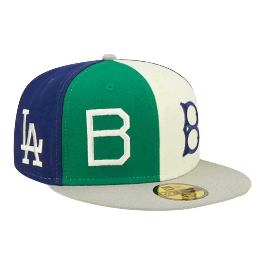 New Era 59Fifty MLB Los Angeles Dodgers Logo Pinwheel Fitted Hat Multi/Grey