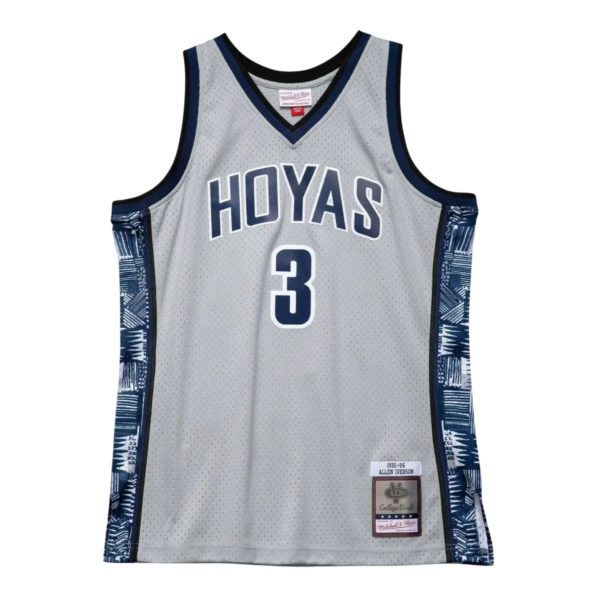 Mitchell & Ness Swingman Georgetown University 1995-96 Allen Iverson Men Jersey Grey/Navy/White