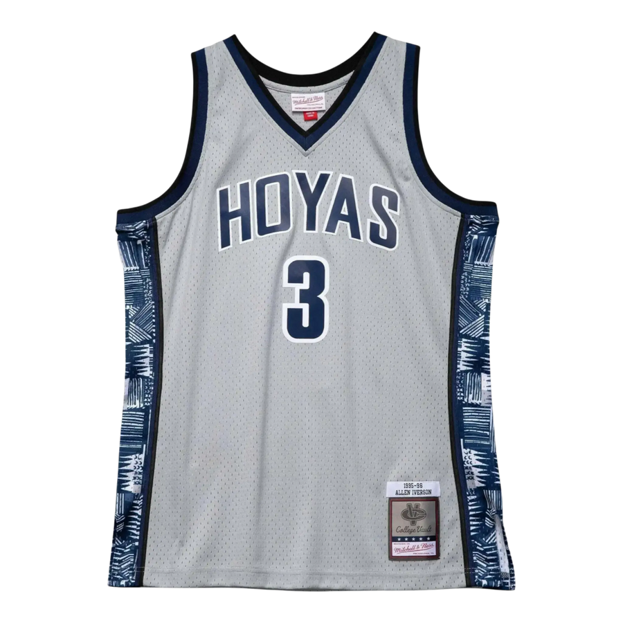 Mitchell & Ness Swingman Georgetown University 1995-96 Allen Iverson Men Jersey Grey/Navy/White