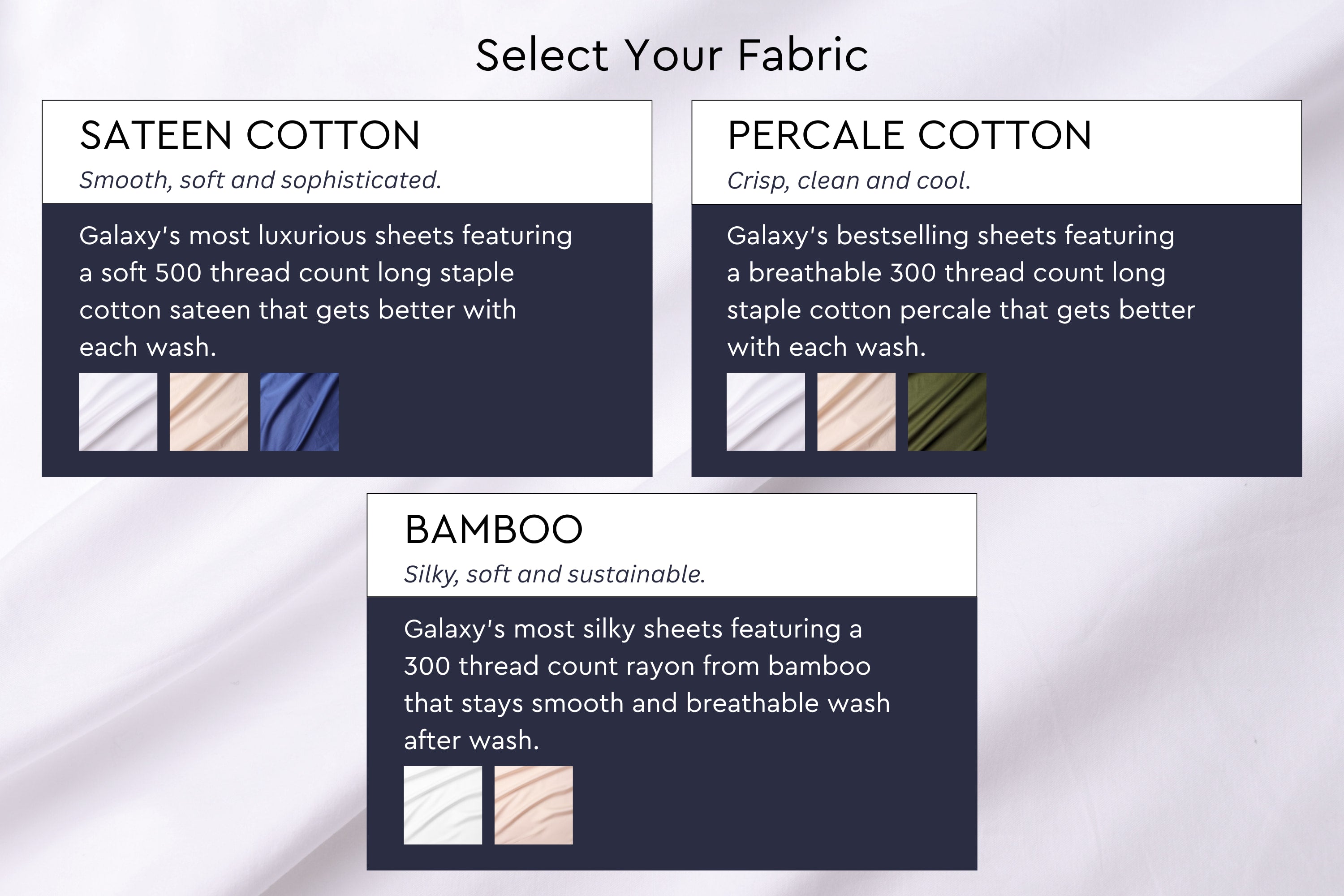 Smooth Sateen Cotton Bed Sheets
