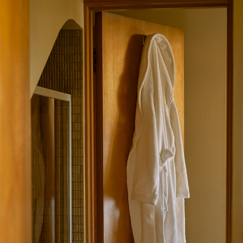 Organic Cotton White Bathrobe