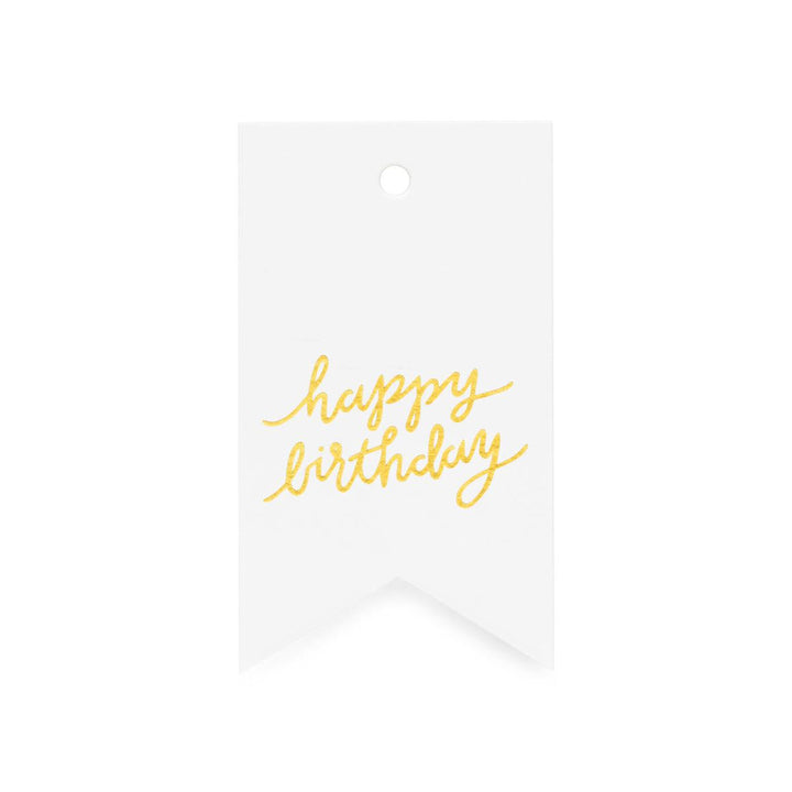 Sugar Paper - Gold 'Happy Birthday' Gift Tag (1CT)