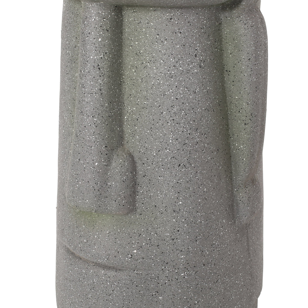 WONDERWALL 'Une Collection' Stone Gray Flower Planter with Textured Cast Stone Finish - Tall