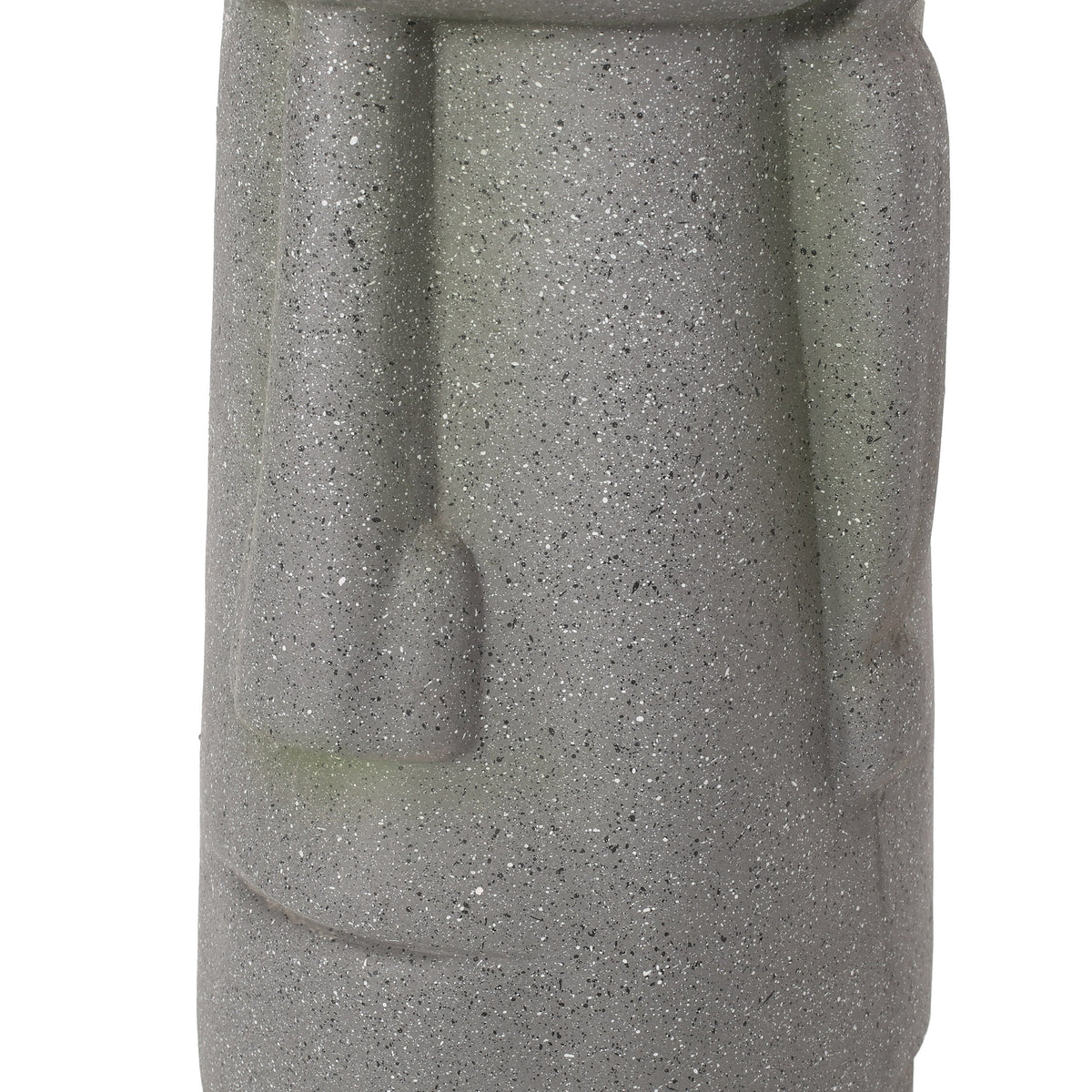 WONDERWALL 'Une Collection' Stone Gray Flower Planter with Textured Cast Stone Finish - Tall