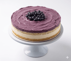 Andy Anand Sugar - Free Blueberry Lemon Mousse Cake, 2.6 lb – Keto & Diabetic - Friendly, Tangy Lemon Ganache, No Preservatives, Birthday Gift