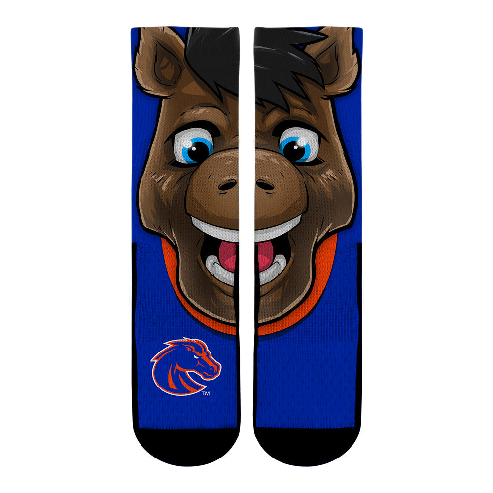 Boise State Broncos - Buster Mascot Crew Socks