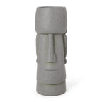 WONDERWALL 'Une Collection' Stone Gray Flower Planter with Textured Cast Stone Finish - Tall