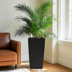 WONDERWALL 'Une Collection' Square Planters with Automatic Watering System - Faux Rattan, Pack of 2