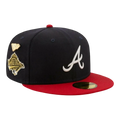 New Era 59Fifty MLB Atlanta Braves 1995 Logo History Fitted Hat Navy/Red