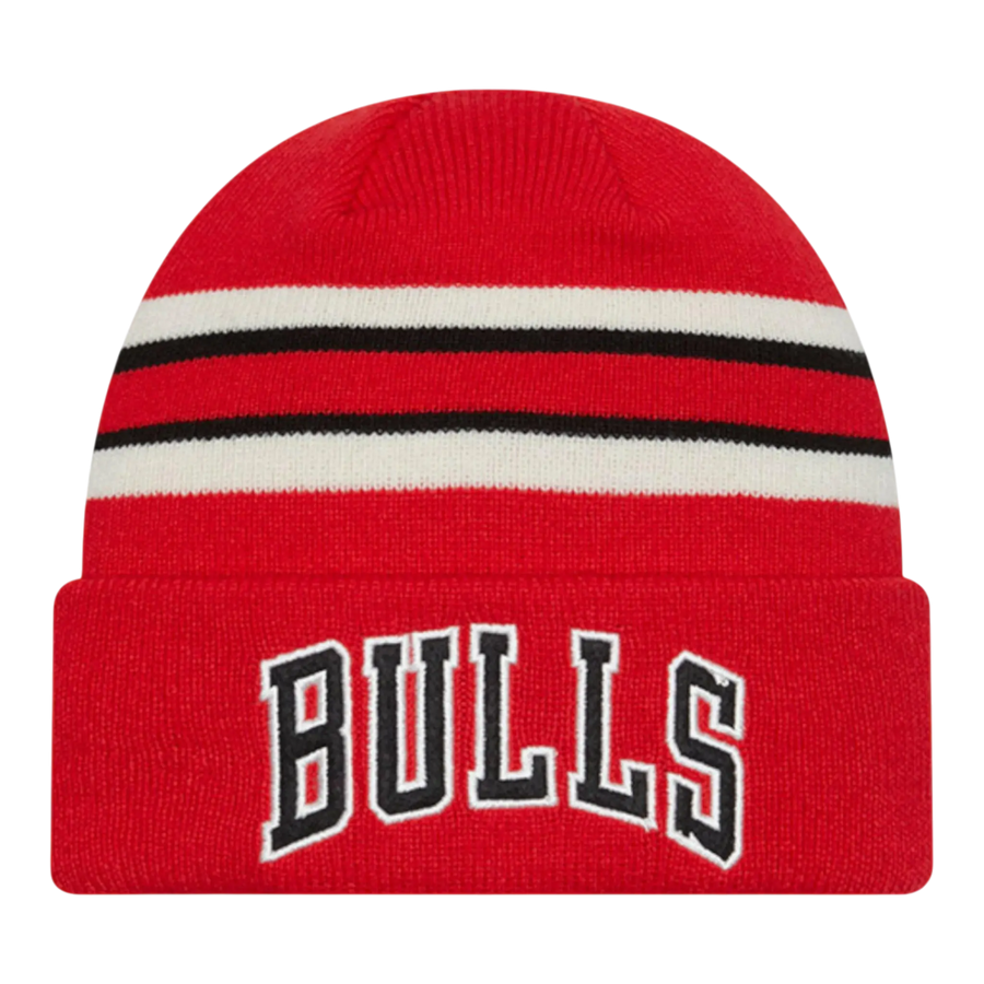 New Era Retro Cuff Knit Chicago Bulls Beanie Red Beanie