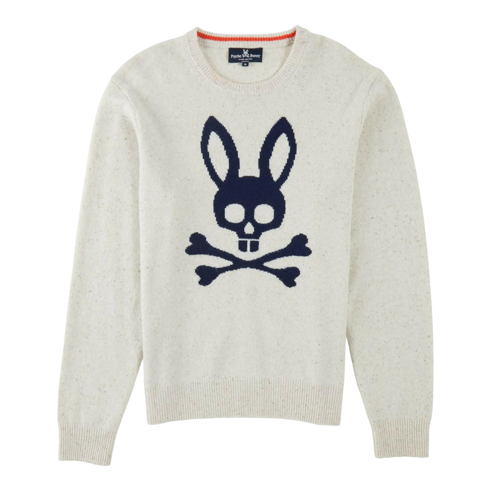Psycho Bunny Vandam Men Wool Sweater Alabaster