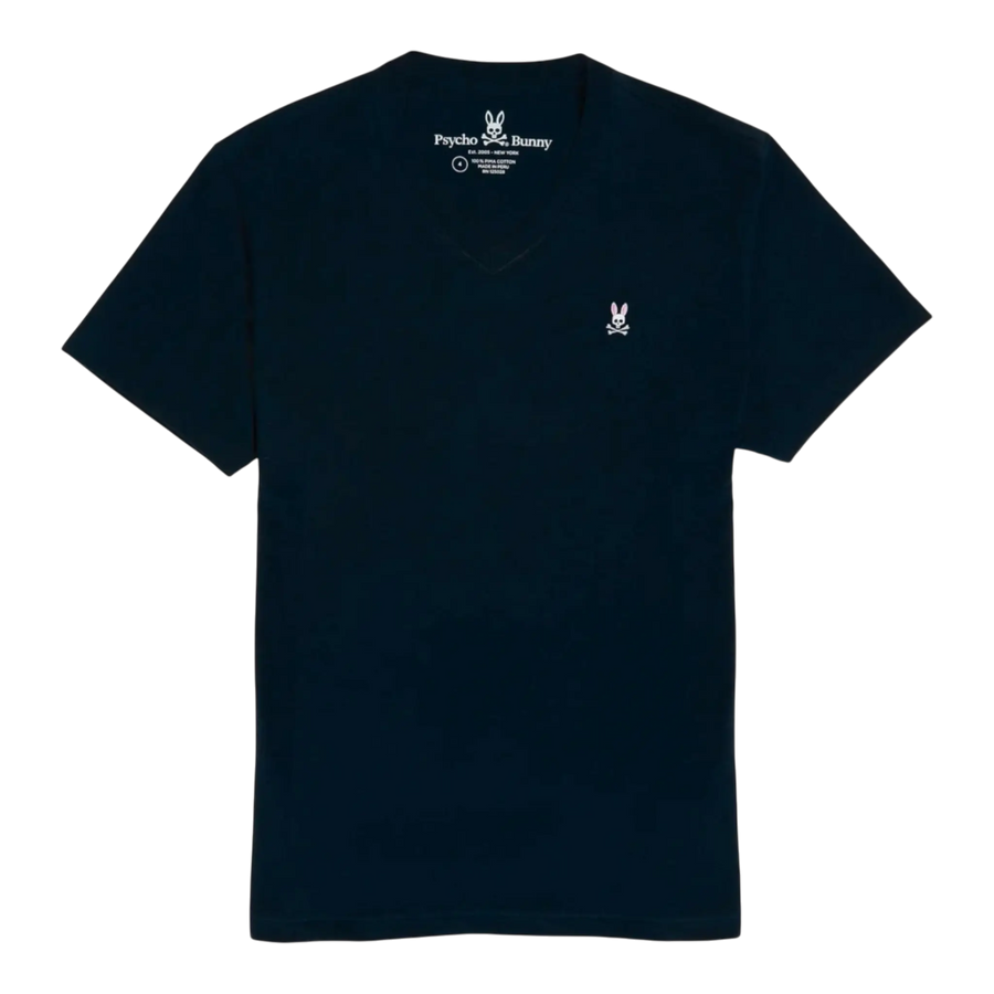 Psycho Bunny Classic V-Neck Men Big and Tall T-Shirt Navy