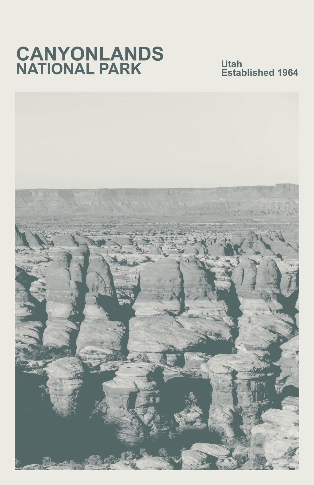 Canyonlands Lake National Park Print, Monochrome