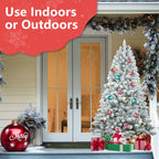WONDERWALL ‘Noël DuBois’ 5 ft Flocked Artificial Christmas Tree – Green / White