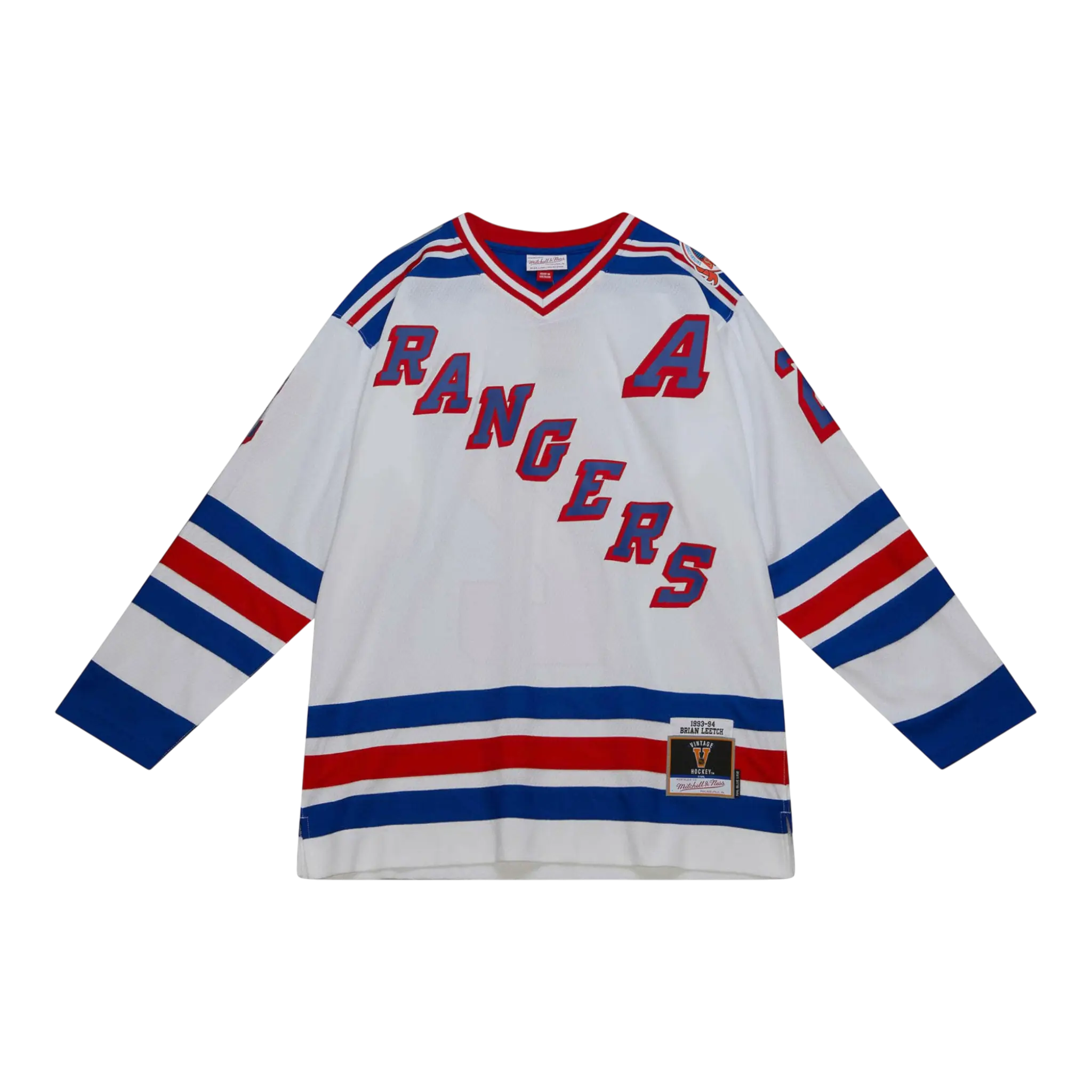 Mitchell & Ness Blue Line Brian Leetch New York Rangers 1993 Men Jersey White