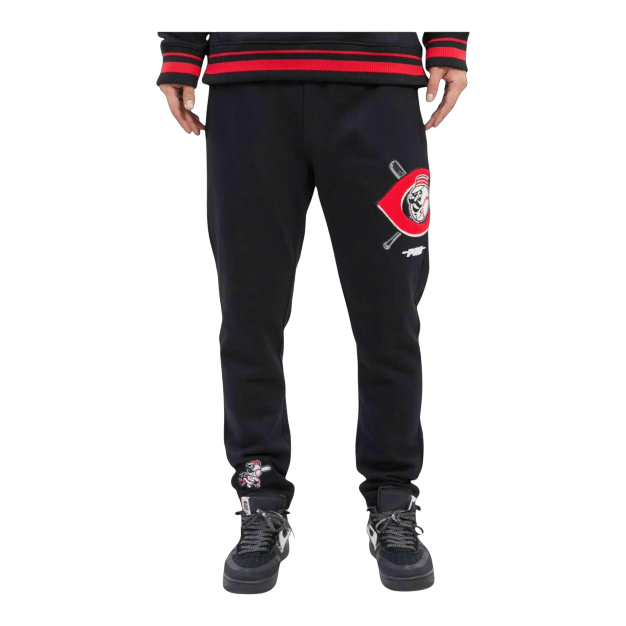 Pro Standard Cincinnati Reds Mash Up Logo Men Sweatpants Black