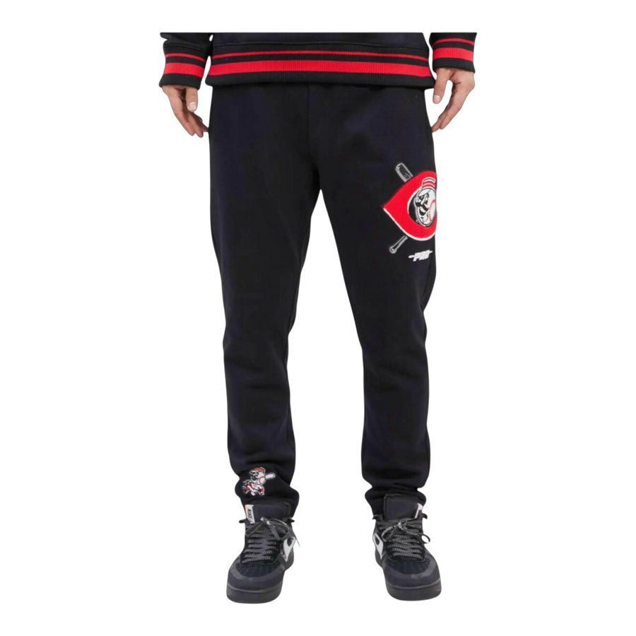 Pro Standard Cincinnati Reds Mash Up Logo Men Sweatpants Black