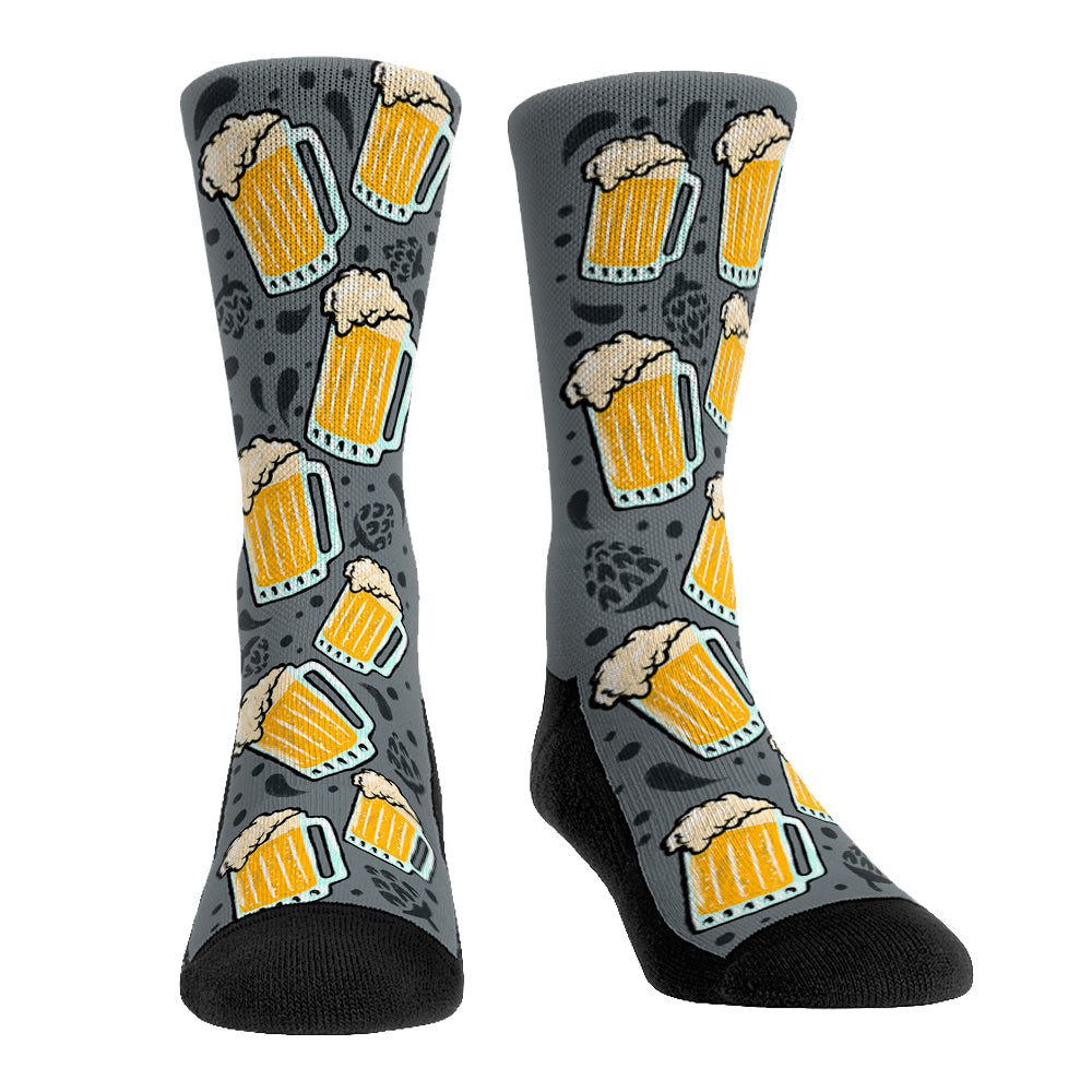 Beer Mugs All-Over Crew Socks