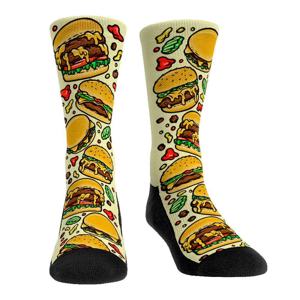 Cheeseburger - All-Over Crew Socks