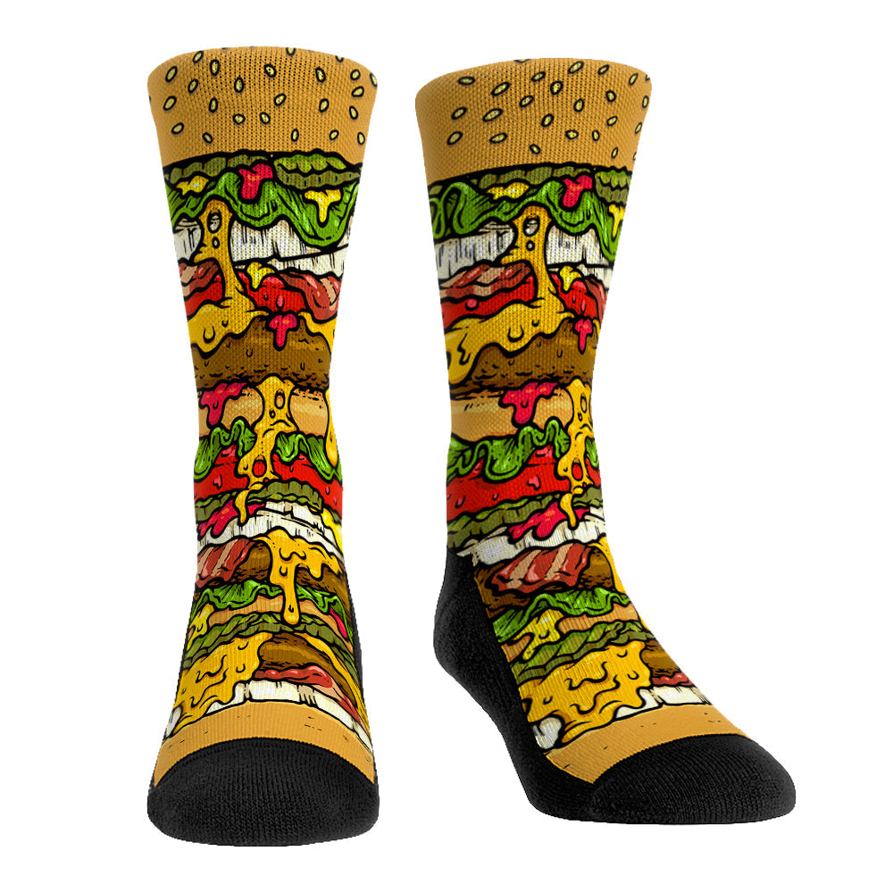 Cheeseburger Crew Socks