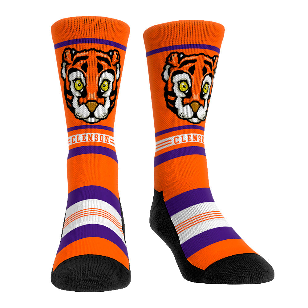 Clemson Tigers - Game Face Mascot Crew Socks