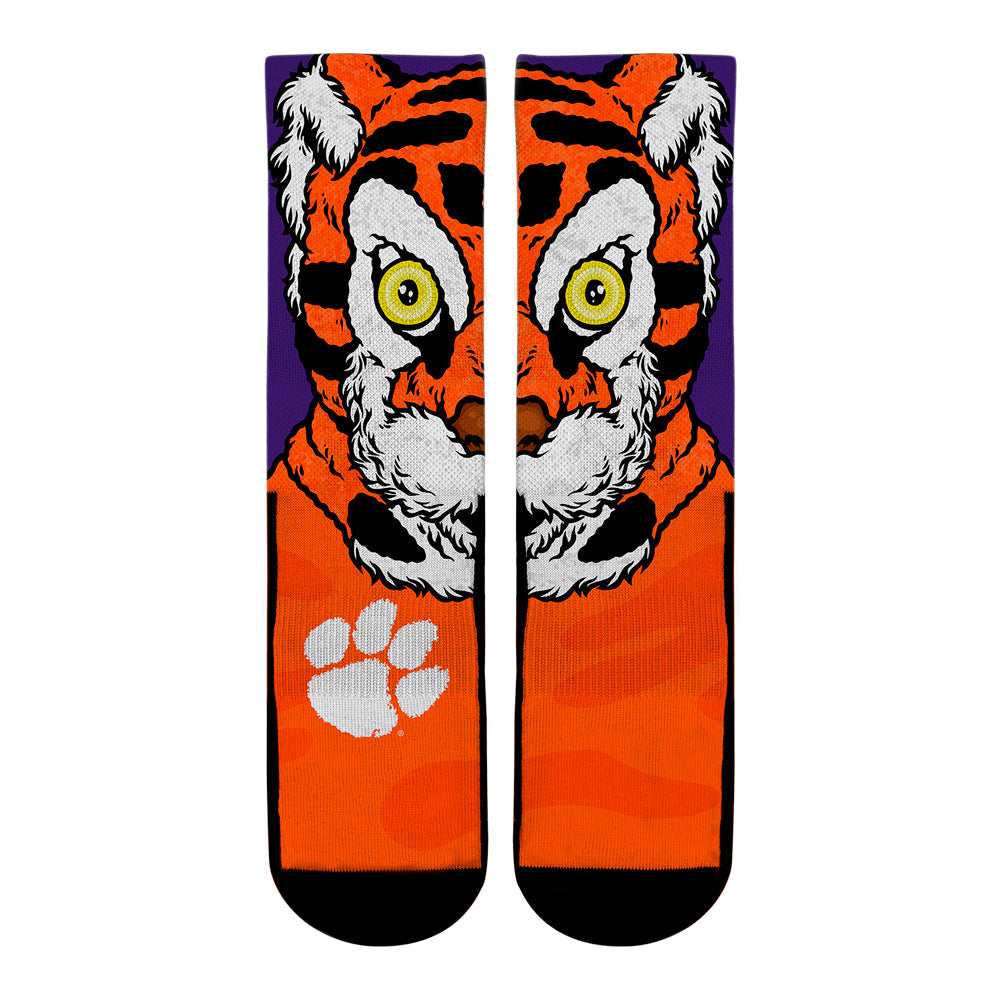 Clemson Tigers - The Tiger Mascot Crew Socks