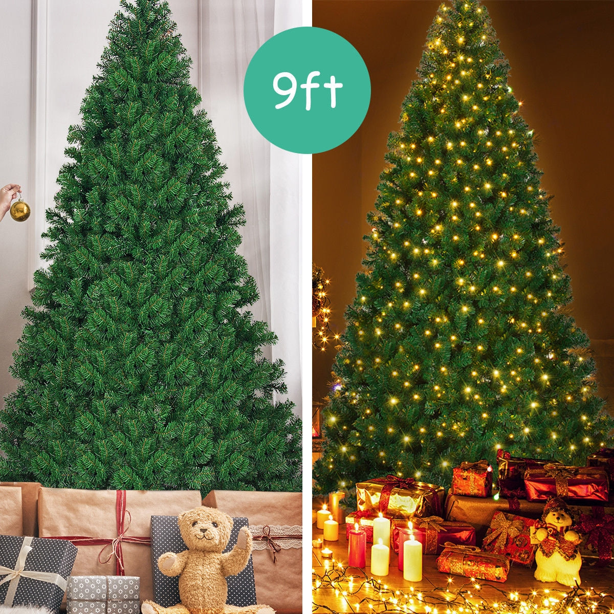 WONDERWALL ‘Noël DuBois’ 9 ft Pre-Lit Artificial Christmas Tree with 700 Warm White LEDs