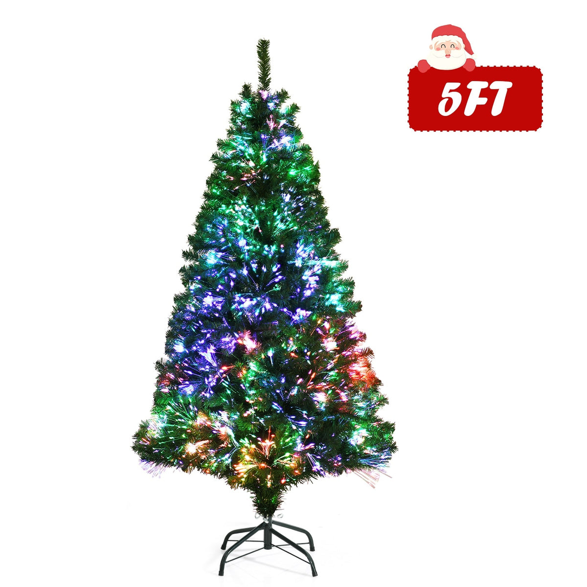 WONDERWALL ‘Noël DuBois’ Multicolor Fiber-Optic Artificial Christmas Tree — Multiple Sizes