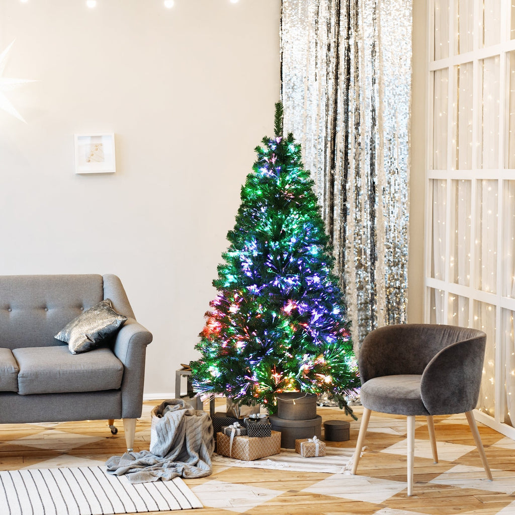 WONDERWALL ‘Noël DuBois’ Multicolor Fiber-Optic Artificial Christmas Tree — Multiple Sizes