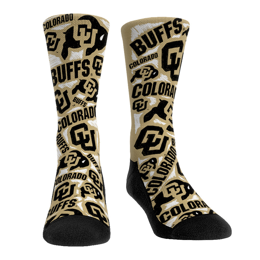 Colorado Buffaloes - Logo Sketch Crew Socks