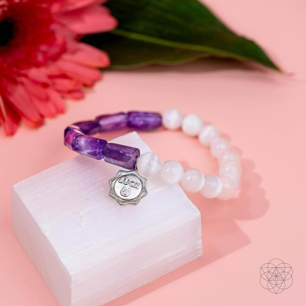 Pure Luck - Horseshoe Amethyst Bracelet - WONDERWALL