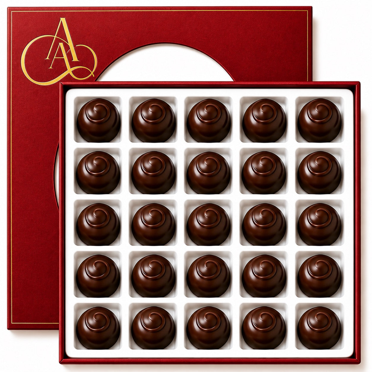 Andy Anand Sugar - Free Cherry Cordial Dark Chocolate Truffles, 48 pc – Vegan, 60% Cocoa Butter, Diabetic - Friendly Valentine's & Birthday Gift