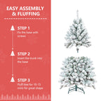 WONDERWALL ‘Noël DuBois’ 6 ft Flocked Artificial Christmas Tree – Green / White