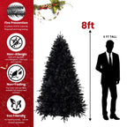 WONDERWALL 'Une Collection' 6-Foot Pre-Lit Black Christmas Tree with 350 LED Lights - Black