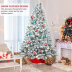WONDERWALL ‘Noël DuBois’ 6 ft Flocked Artificial Christmas Tree – Green / White