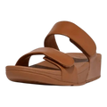FitFlop Lulu Women Slides Sandals Light Tan Adjustable Leather Slip-On
