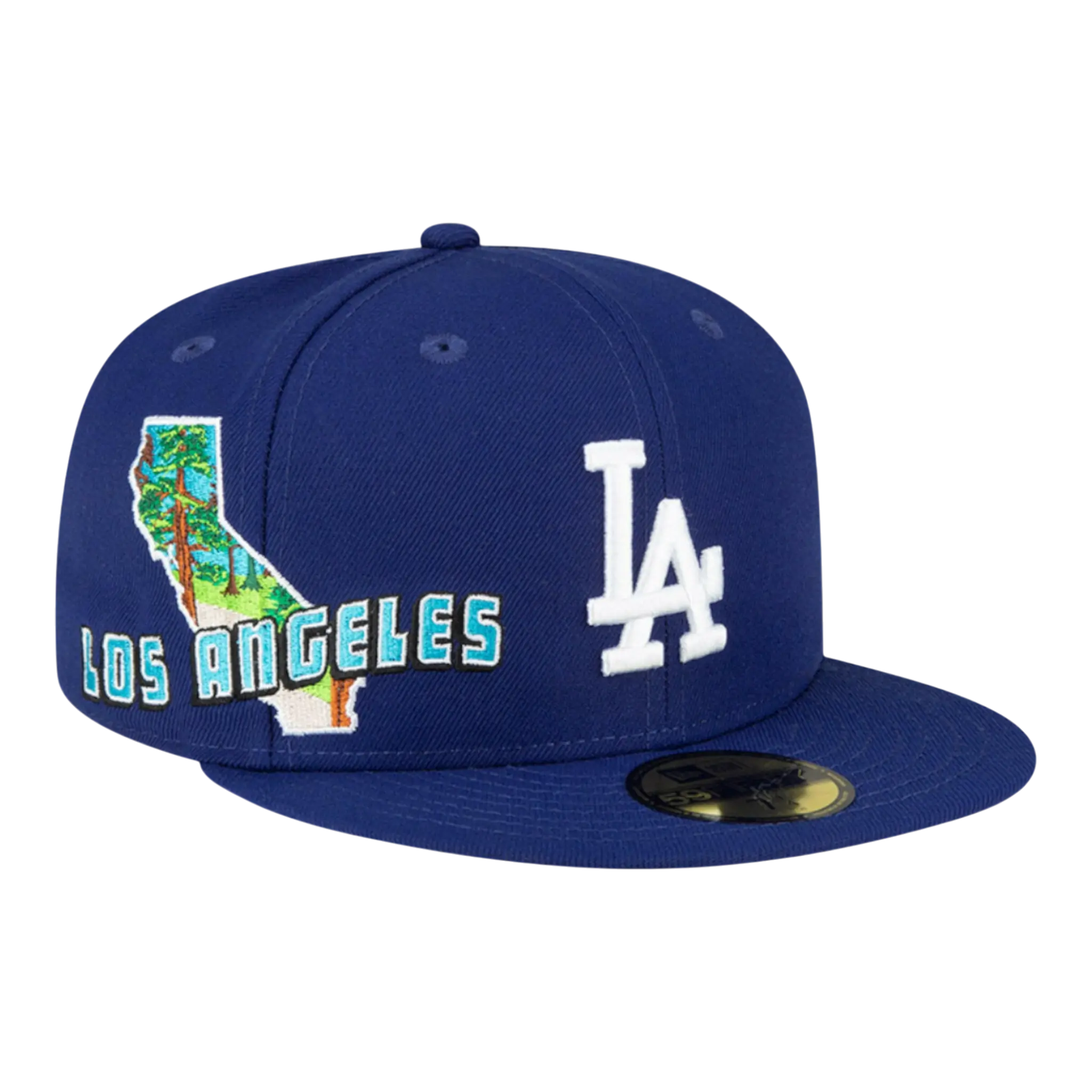 New Era 59Fifty MLB Los Angeles Dodgers Stateview Fitted Hat Blue