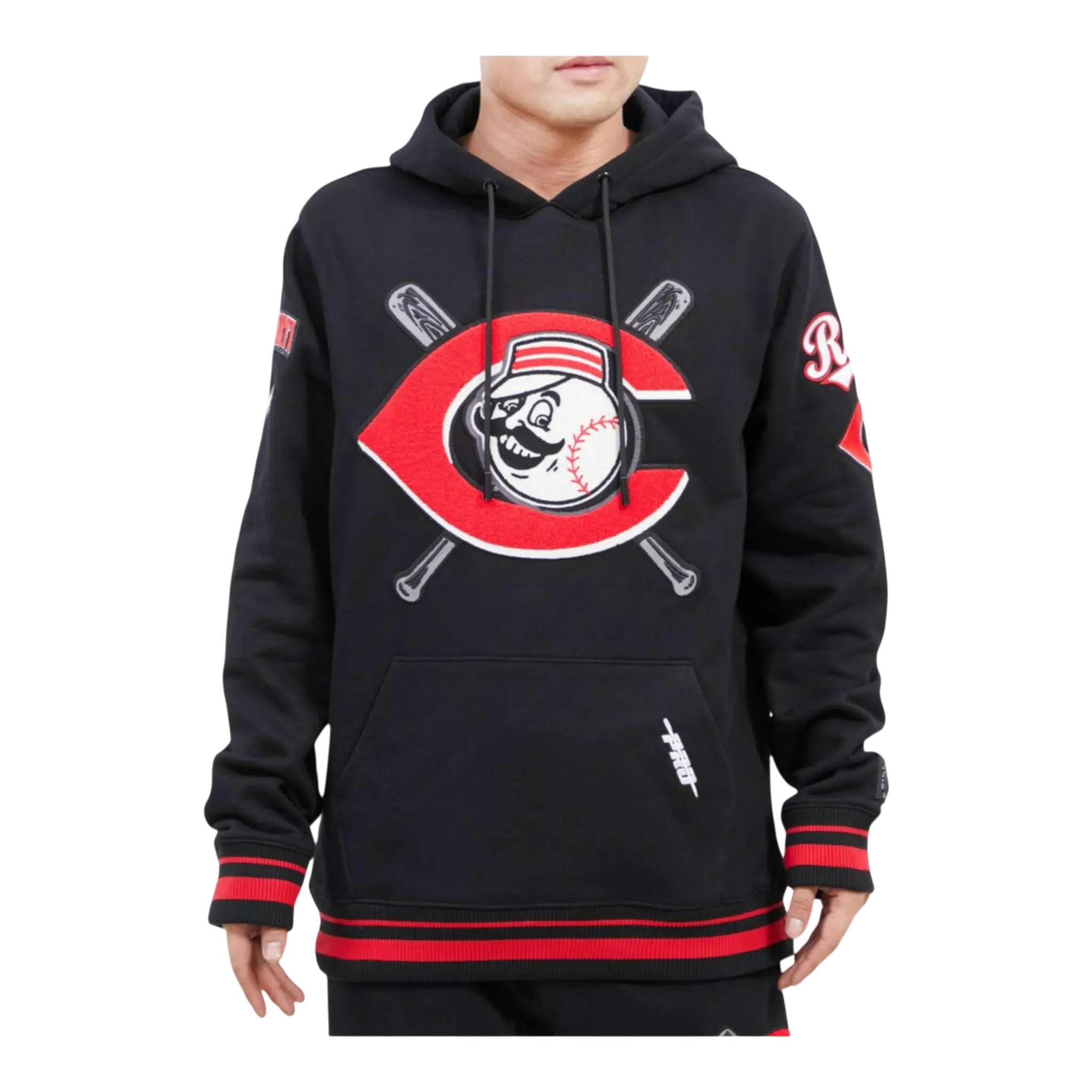 Pro Standard Cincinnati Reds Mash Up Logo Men Hoodie Black
