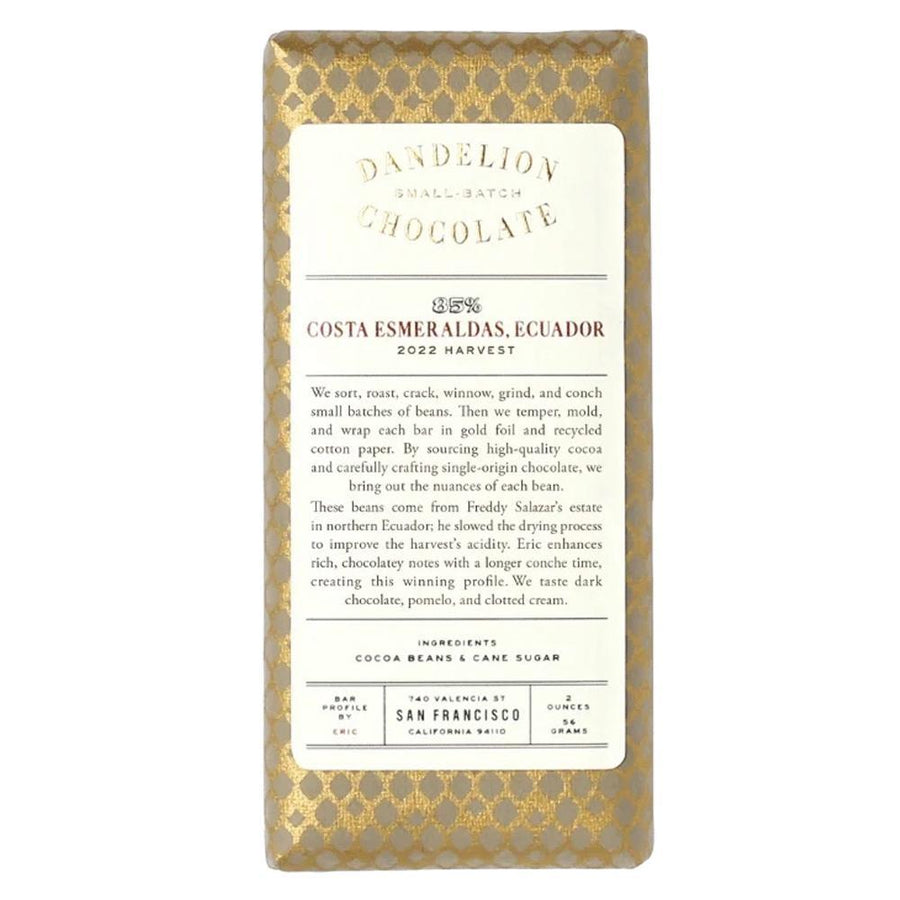 Dandelion Chocolate - Costa Esmeraldas, Ecuador (2OZ | 85%)