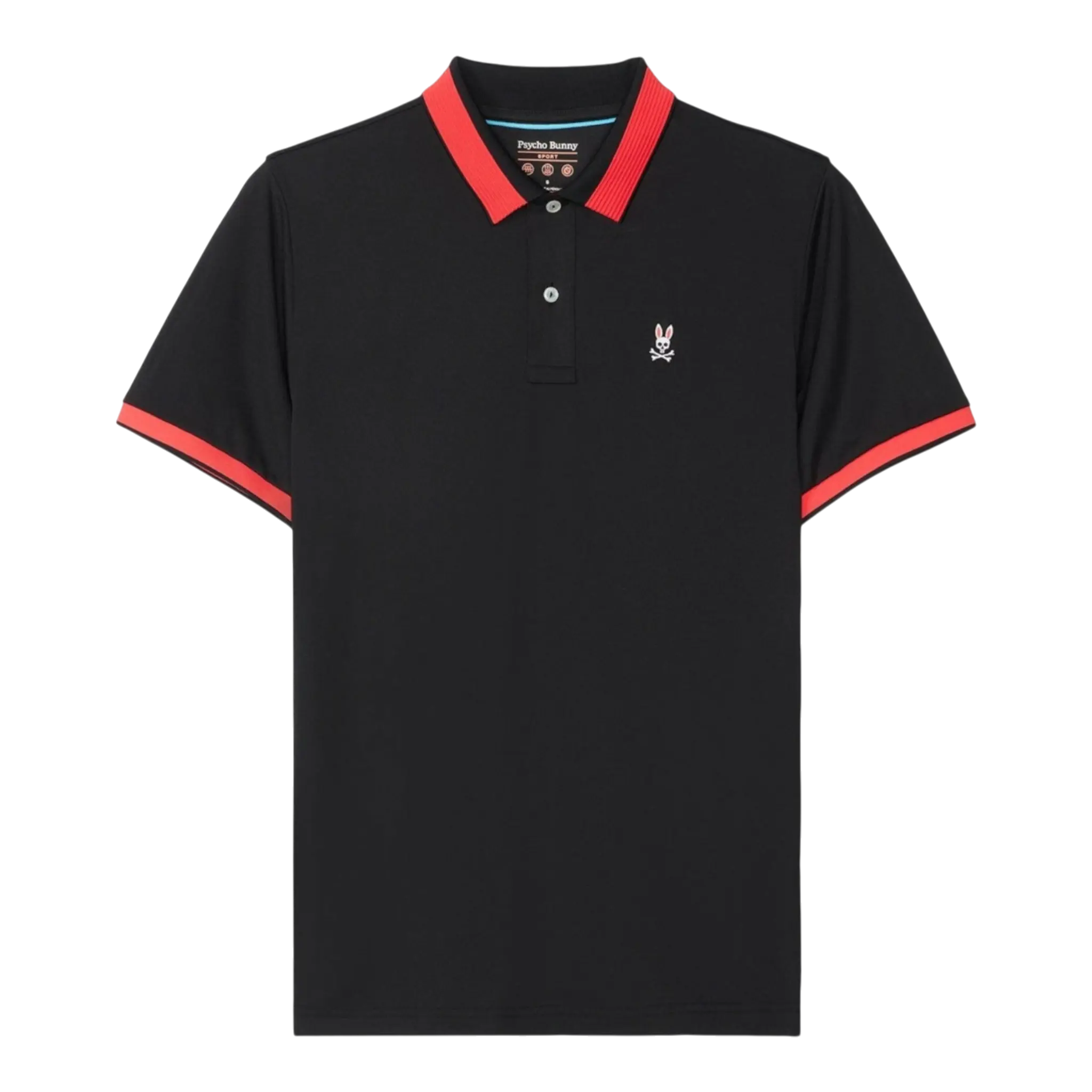 Psycho Bunny Graham Mesh Sport Polo Men Polo Shirt Black