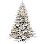 WONDERWALL ‘Noël DuBois’ 6 ft Pre-Lit Flocked Artificial Christmas Tree – Green / White