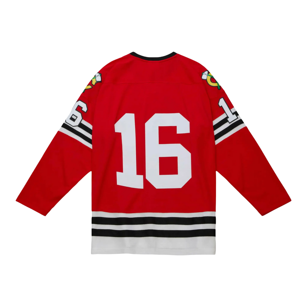 Mitchell & Ness Blue Line Bobby Hull Chicago Blackhawks 1960 Men Jersey Scarlet
